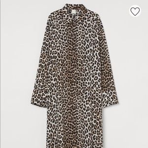 H&M leopard shirt dress NWT
